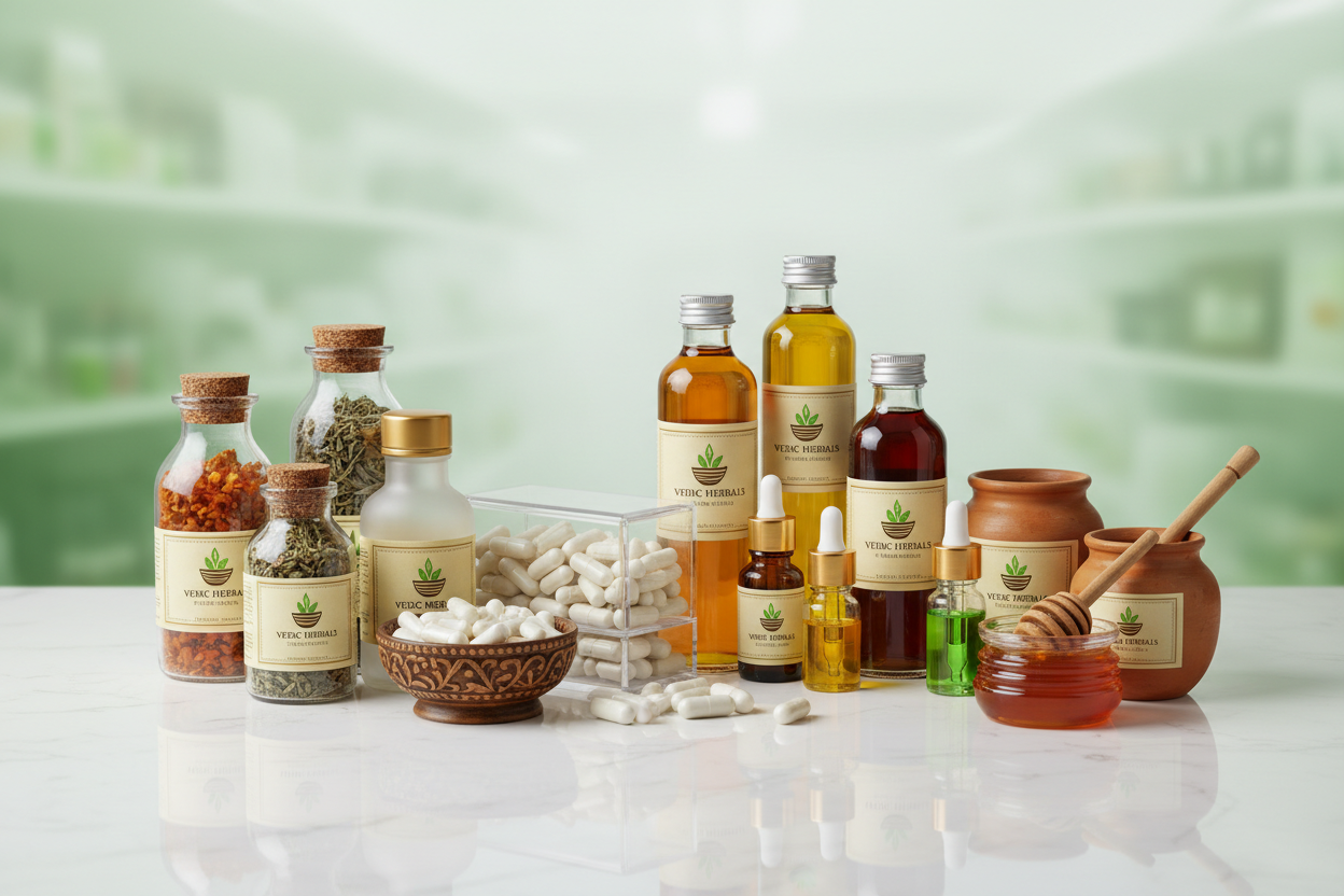 a banner featuring health care products